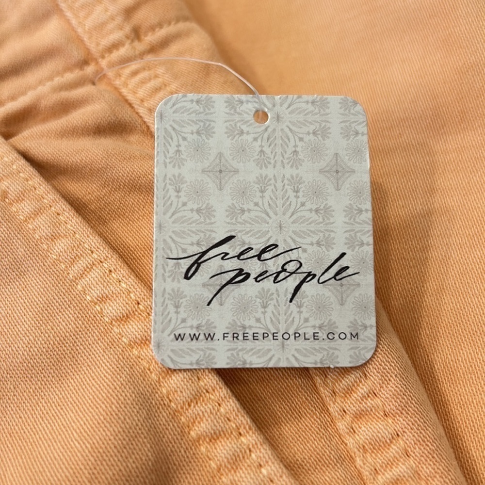 Free People Addy Chino Pants Size 4 Coral NWT - Picture 11 of 14
